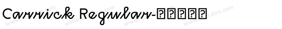 Carrick Regular字体转换